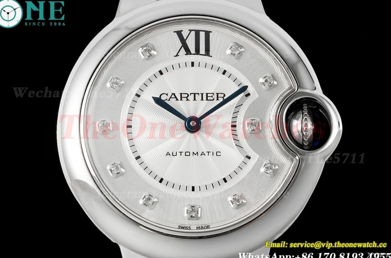 Dia SS Ballon NH05 Bleu White Cartier SS De 33mm AF 0107